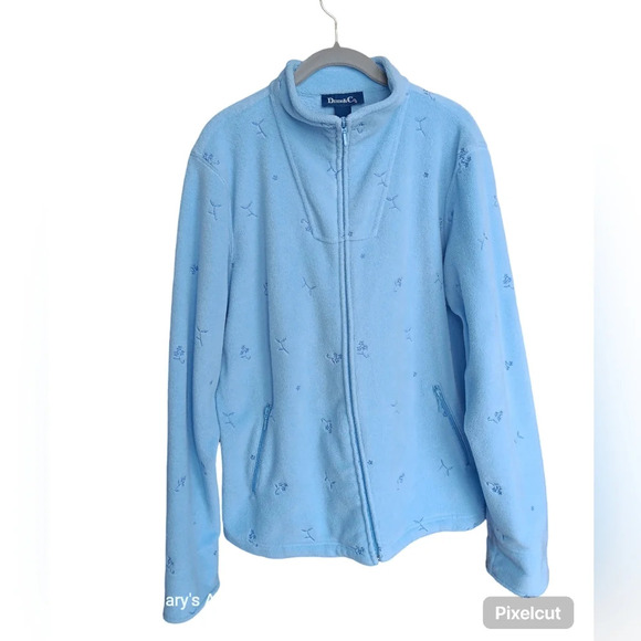 Denim & Company Blue Fleece jacket XL - Picture 1 of 7